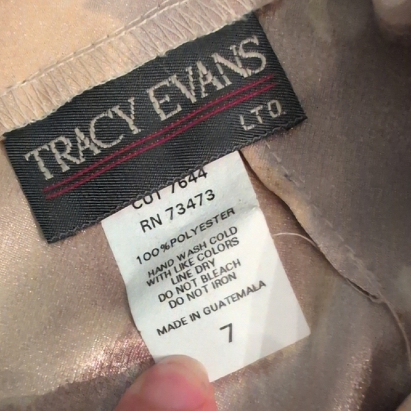 Vintage Tracy Evans Shimmering Beige Skirt - Picture 3 of 7